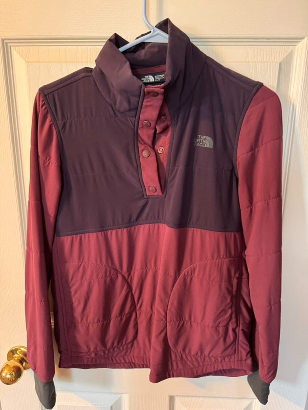 The North Face Women's Mountain Insulated/wind resistant 1/4-Snap Pullover SZ XS